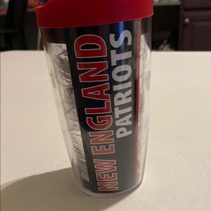 New England Patriots Tumbler with Red Lid